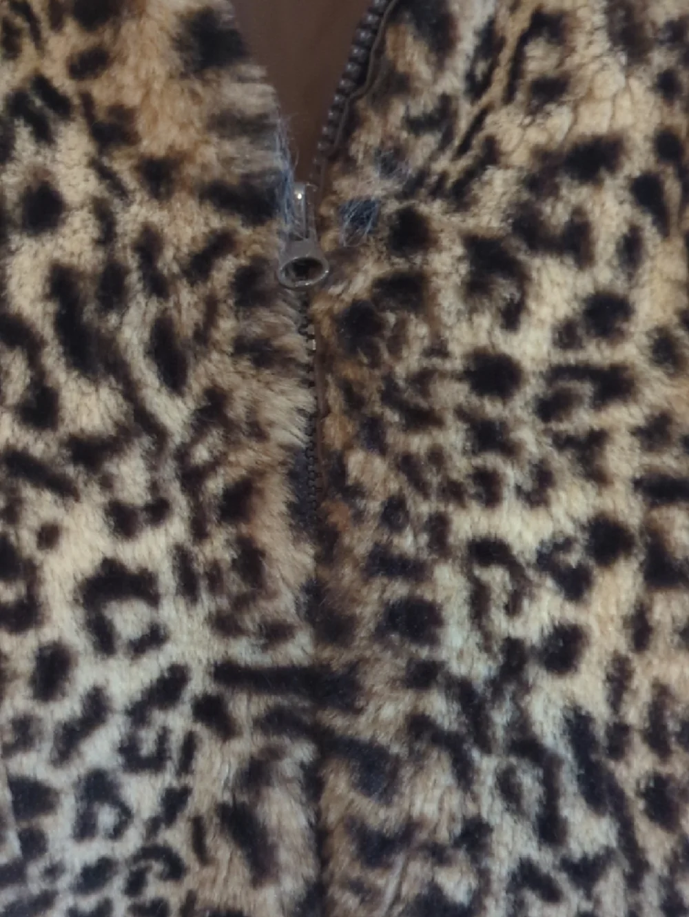 C&C California Faux Fur Leopard-Print Vest in Brown and Tan Size 10